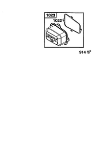 Rocker-Cover Diagram and Parts List for 110600-110699 0112- 0114- 0117 Briggs and Stratton Engine